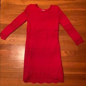 Red Holiday Sweater Dress